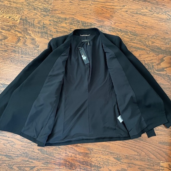 Donna Karan Solid Black Tie Belt Blazer Jacket Size 10 NWT - Picture 5 of 11